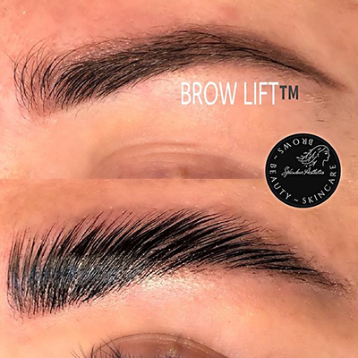 Henna Eyebrows before and after