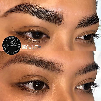 Henna Eyebrows before and after